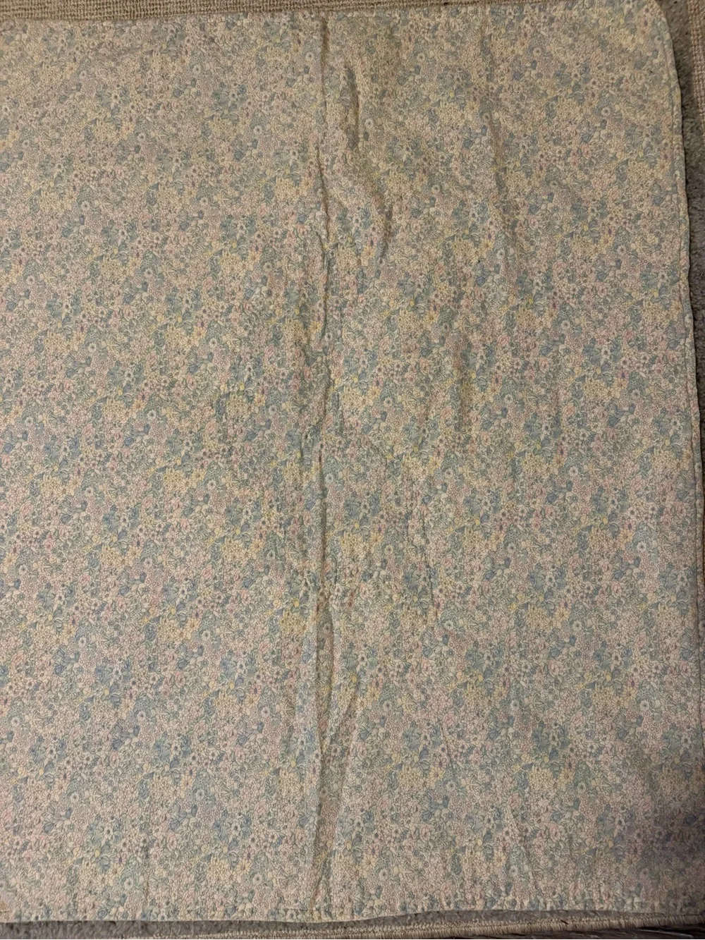 Vintage Bunny Appliqué Baby Quilt Peter Rabbit